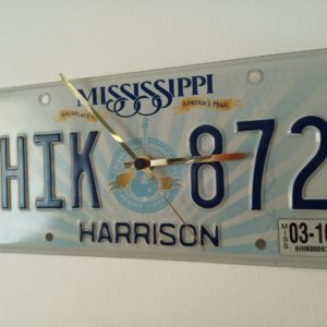 hodiny špz USA license plate clock mississippi hik