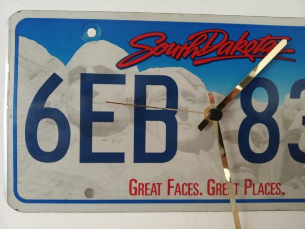 Hodiny ŠPZ USA License Plate Clock South Dakota 6eb