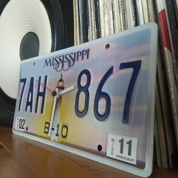 hodiny spz usa missisispi license plate clock